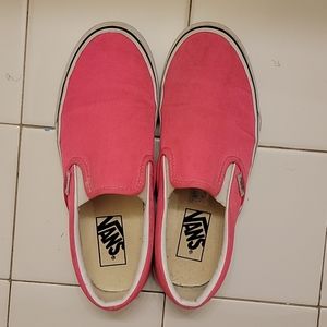 Vans Neon Pink Slip On Sneakers W7.5 M6